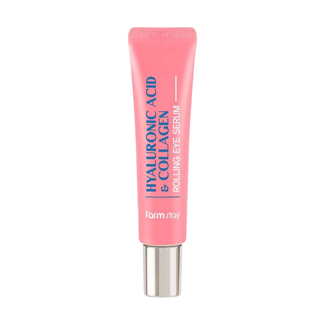 Сироватка-ролер для шкіри навколо очей FarmStay Hyaluronic Acid &amp; Collagen Rolling Eye Serum з гіалуроновою кислотою та колагеном, 25 мл